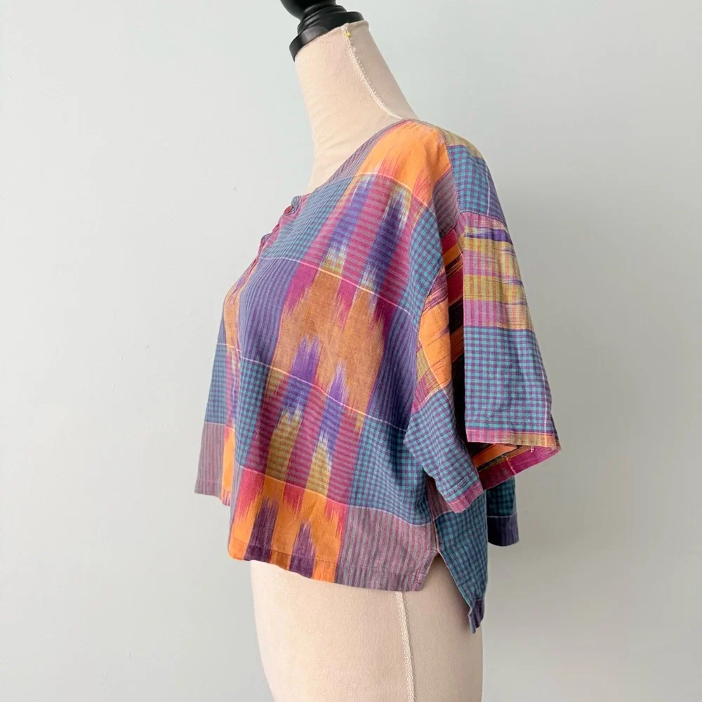 ✨ Vintage Joseph Studio 2-Piece Set Artsy Plaid Top & Midi Skirt Size M 🎨 - Picture 6 of 15